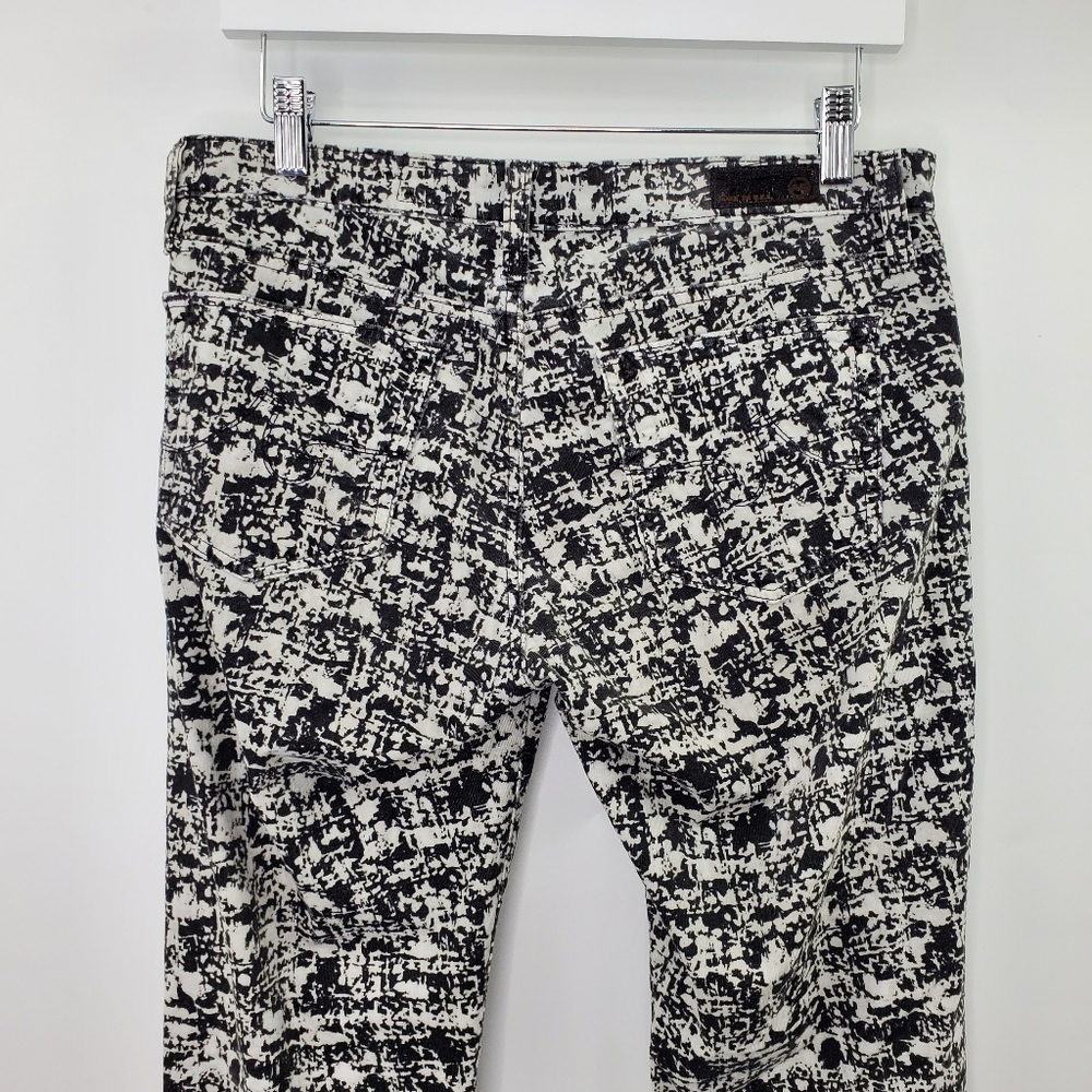 AG Adriano Goldschmied The Legging Super Skinny Jeans White Abstract Print - Picture 5 of 9